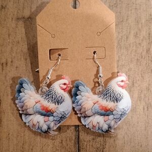 Fashion Jewelry Colorful Chicken Earrings